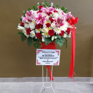 Bunga Standing Selamat dan Sukses HG Residence