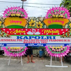 Karangan Bunga Happy Wedding Aden Melati