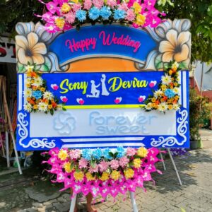 Karangan Bunga Happy Wedding Sony Devira